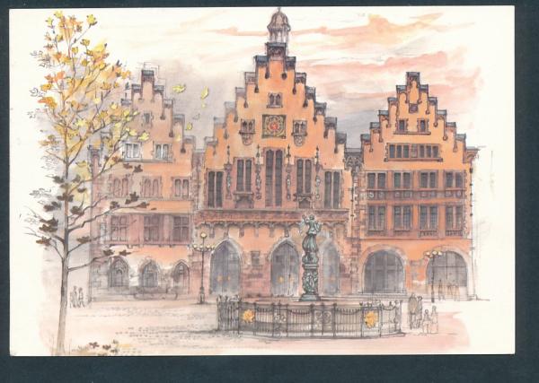 Frankfurt der Röme Zeichnung von Mads Stage